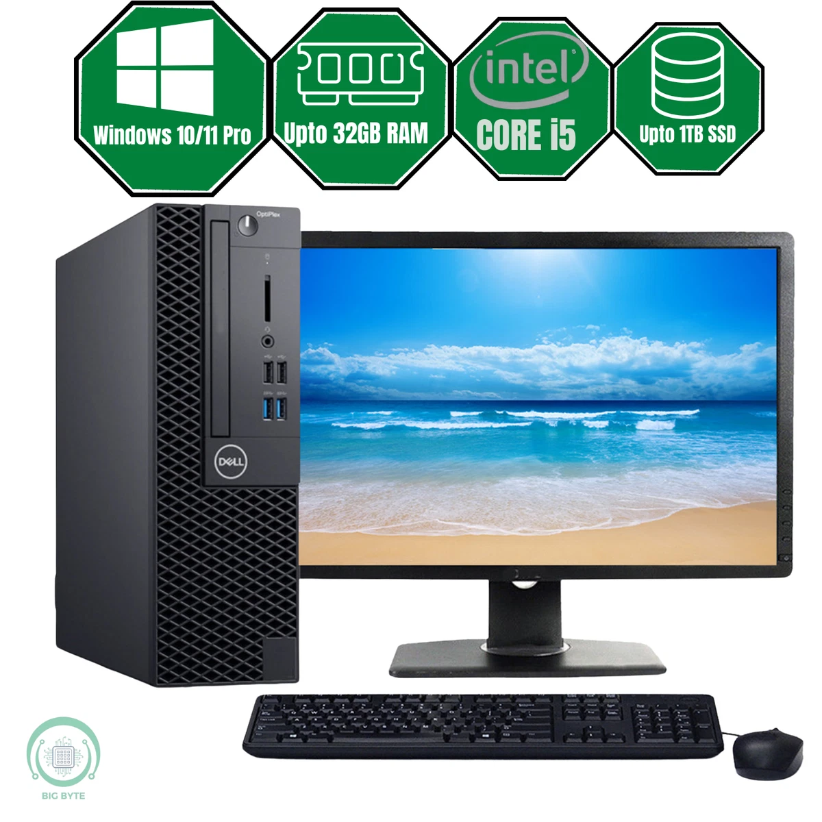 Intel Core i5 7th Gen. 16 GB RAM PC Desktops & All-In-One