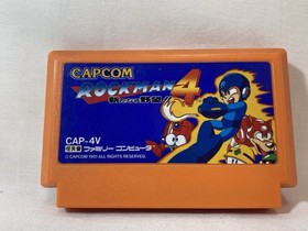 [g1672]Rockman 4 (Nintendo Famicom, 1991) Authentic Game Cartridge (CAP-4V)
