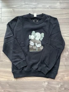 UNIQLO Kaws Print Sweatshirt M Black Cartoon Character Collectible - Picture 1 of 3