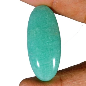 57.00Cts Natural Green Amazonite Oval Shape Cabochon Loose Gemstone M720 - Picture 1 of 2