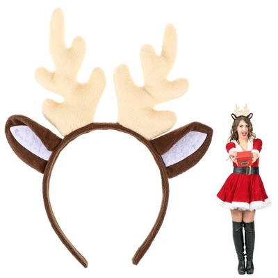 Christmas Party Antler Headband Costume Prop Costume Supply Xmas Decoration - Image 1 of 4