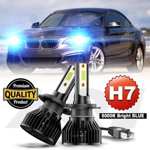 LED Headlight Bulbs Low Beam H7 For BMW 228i 2014 2015 2016 8000K Ice blue - Picture 1 of 11