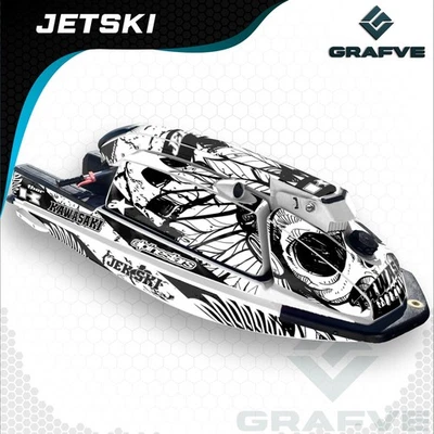 Jet ski 550 Sx 440 Js Kit Gráficos Calcomanías Pegatinas Envoltura 550SX 440JS Kawasaki Foto 1 de 2