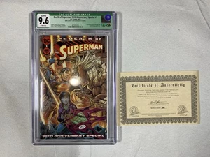 DEATH OF SUPERMAN 30TH ANNIVERSARY #1 DAN JURGENS Auto /80 CGC 9.6 W/ Cert - Picture 1 of 10