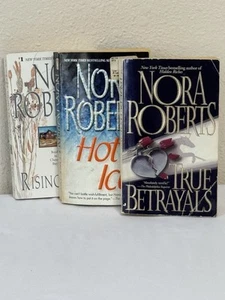 Nora Roberts Romance Lot 3 Paperback Books Discolored Pages - Picture 1 of 9