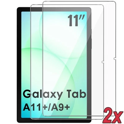 2x 9H Panzerfolie Glas Samsung Galaxy Tab A11+ / A9+ 11" Schutzglas Full Cover - Bild 1 von 4