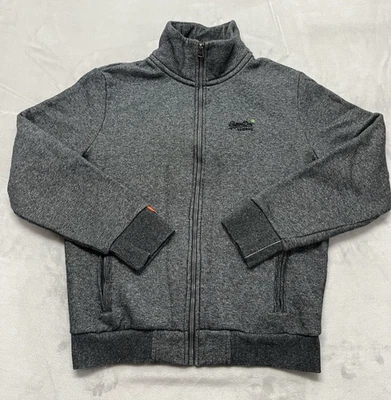 Superdry Naranja Hombre Sudadera Hombre Grande Gris Clásico Polar Cremallera Completa Chaqueta Foto 1 de 4