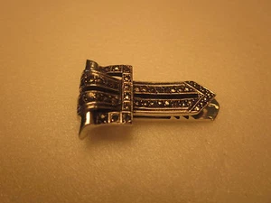 VINTAGE STERLINGSILBER SCHAL/STAB CLIP MIT MARKASITEN  - Bild 1 von 11