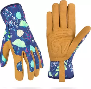 Womens Gardening Weeding Working Gloves, Leather Garden Glove for Women Thorn Pr - Picture 1 of 7