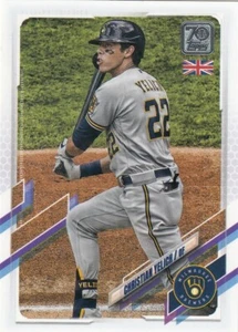 CHRISTIAN YELICH TOPPS UK UNITED KINGDOM BASE MILWAUKEE BREWERS #125 2021 21 - Picture 1 of 1