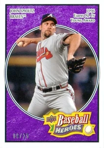 2008 Upper Deck Baseball Heroes #7 John Smoltz - Purple Parallel SP/UD #09/25 - Bild 1 von 2