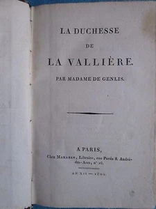 Madame de GENLIS : LA DUCHESSE DE LA VALLIERE, 1804. - Picture 1 of 10
