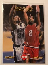 1996 Collector's Edge Time Warp #9 Antoine Walker Moses Malone #1702 #’d 12000