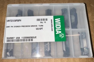 WIDIA CARBIDE INSERTS WMTS312I8P08PH WU10PT. WMT PH 315INCH PRECISION GROOVE - Picture 1 of 2