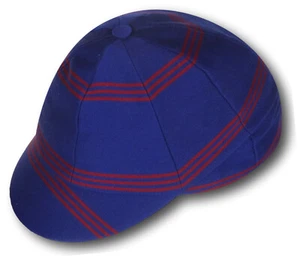 Royal Blue & Red Venetian Stripe Wool Worsted School Uniform / Rowing Cap - Picture 1 of 3