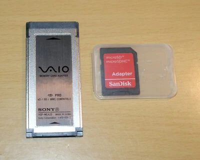 SONY VAIO PRO MEMORY CARD ADAPTER VGP-MCA20 1-479-629-11 xD SD MMC + micro adapt - Image 1 of 4
