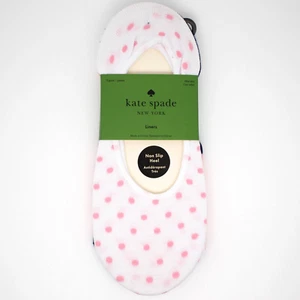 New Kate Spade New York Liner Socks 3 Pairs One Size Assorted Pink - Picture 1 of 2