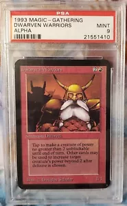 MTG Limited Edition Alpha 1993 Dwarven Warriors PSA 9 Mint Old School - Picture 1 of 1
