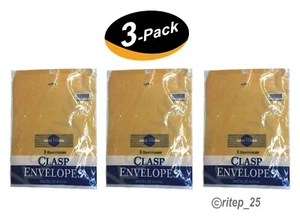 9 Pcs Clasp Envelope 10 x 13 inch Heavyweight Brown Kraft 3 Pack -New -Free Ship - Picture 1 of 9