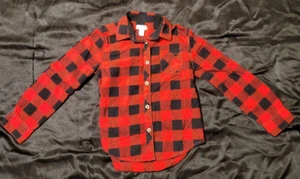 Cat & Jack Red and Black Flannel size S (6/6X) VG-VG+ - Picture 1 of 8