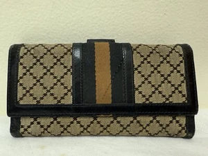 Vintage Gucci Long Wallet Subtle Design Quiet Luxury - Picture 1 of 18