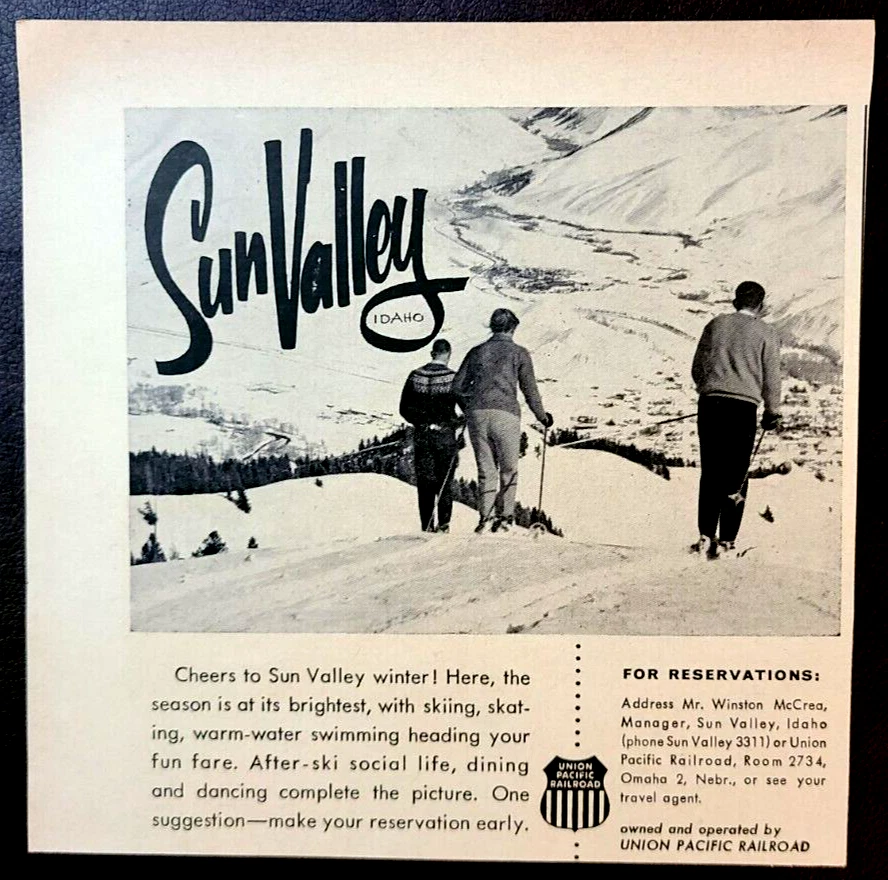 Anuncio impreso vintage original de esquí Sun Valley Idaho 1961 Foto 1 de 1