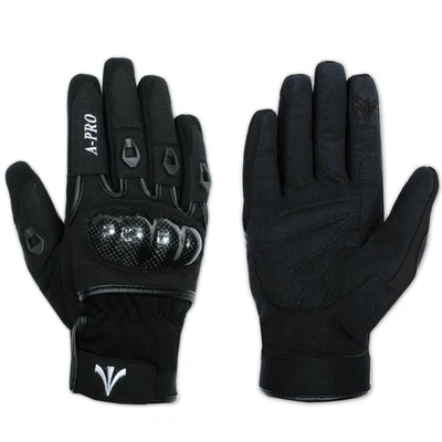 Textile Motorcycle Motorbike Scooter Sport Protective Gloves Sonicmoto Black M - Immagine 1 di 2