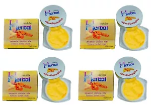 4 x Kurkuma Kräutercreme Hautpflege Akne Sommersprossen glatte weiße Behandlung 5g - Bild 1 von 2