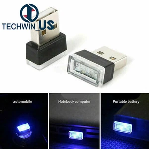 Mini USB LED Luce Interno Auto Neon Atmosfera Ambiente Accessori Lampadina Lampada L3US - Foto 1 di 25