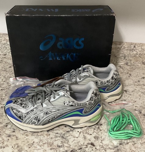 ASICS Awake x NY Gel Preleus Cool Grigio Argento Blu Verde Uomo Tg 5 Donna 6 5 Nuovo