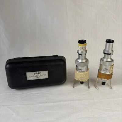 (2) Microscópio Peak Stand 50X e 100X com 1 estojo - Imagem 1 de 4