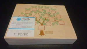 BRAND NEW - Martha Stewart Crafts, Family Tree Stamps & Iink Pad Set 11 Pieces. - Picture 1 of 2