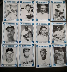 1980 TCMA All Time Dodgers Set COMPLETE 12 card set NM-M - Picture 1 of 2
