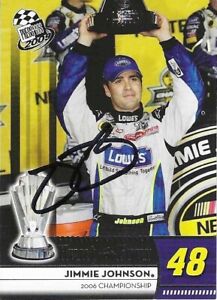 AUTOGRAPHED Jimmie Johnson 2009 Press Pass HUNT FOR FOUR 2006 Champion Card COA
