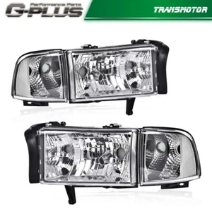 Faros esquineros transparentes carcasa cromada aptos para 94-02 Ram 1500 2500 3500 - Imagen 1 de 9