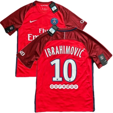 2016/17 PSG Away Jersey #10 Zlatan Ibrahimovic Medium Nike PARIS RED NEW Cover