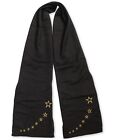 Jenni Women's Black Embroidered Scarf - Stars - One Size Fits All