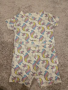 Baby Gap Organic Cotton Kids Pajama Set Short Girls Unicorn 3 To 4 Years - Picture 1 of 6