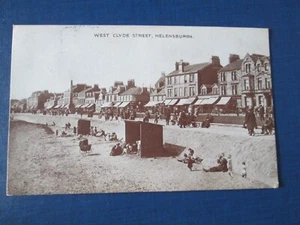 Postcard of Helensburgh, West Clyde Street (Posted 1931) shows beach scene - Picture 1 of 5