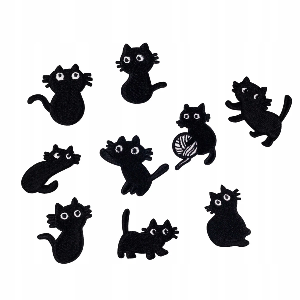 Yin Yang Katze Aufnäher - Bestickt & Bügelbar Für Kleidung, Rucksack Oder Taschen