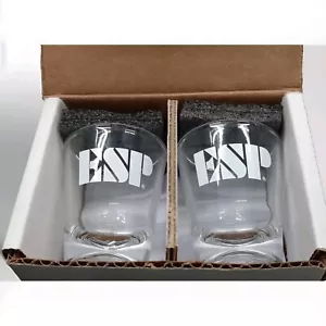 Vintage ESP Guitars Shot Glass Set Of 2 Rare Promo NOS Shot Glasses - Picture 1 of 5