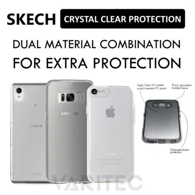 Funda protectora Skech transparente delgada resistente para Samsung Galaxy Apple iPhone Foto 1 de 2