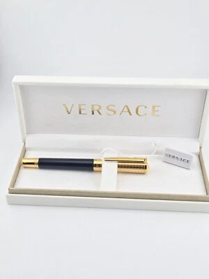 Caneta esferográfica Versace Calipso ouro preto tinta azul - VS6040017 - Imagem 1 de 4