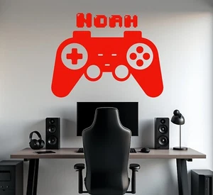 Custom Console Controller Sticker,Gamer custom name sticker,wall decal  sticker, - Picture 1 of 5