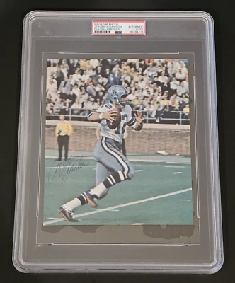 ROGER STAUBACH & LEN DAWSON Signed Magazine Photo-HALL OF FAME-PSA - Image 1 of 4