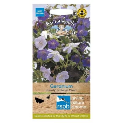 Mr Fothergills Flower Seeds Geranium Hardy Pratense Mixed Attracts Good Insects - Image 1 of 2