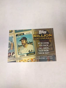 2010 Topps Million Card Giveaway Expired Code Cards Thurman Munson #TMC-8 (PWE) - Picture 1 of 2