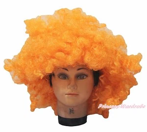 Halloween New Orange Afro Curly Wig Unisex Costume HA28 - Picture 1 of 1