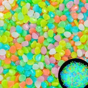 1000PC Glow in The Dark Rocks Outdoor Decorative Stones Luminous Stones Garde... - Picture 1 of 7