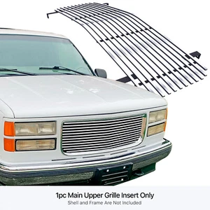 Fits 94-99 GMC Sierra C/K Pickup/Suburban/Yukon Billet Grille Grill Insert - Picture 1 of 7